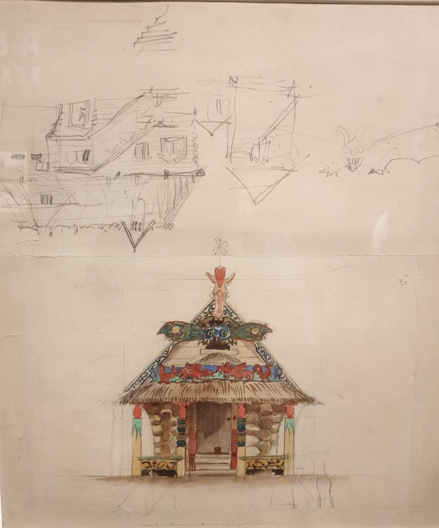 Васнецов В.М. (1848-1926) Эскиз. Избушка на курьих ножках. Вход. 1882