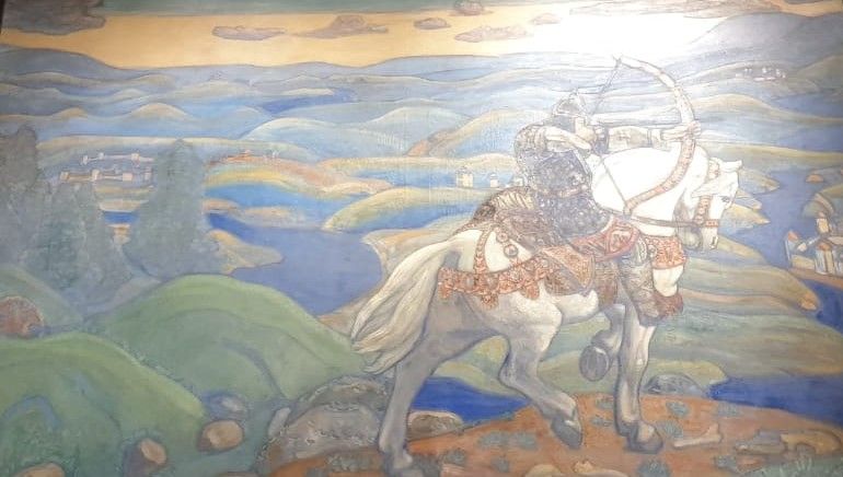 Илья Муромец Панно, исполненное для столовой дома Ф.Г.Бажанова