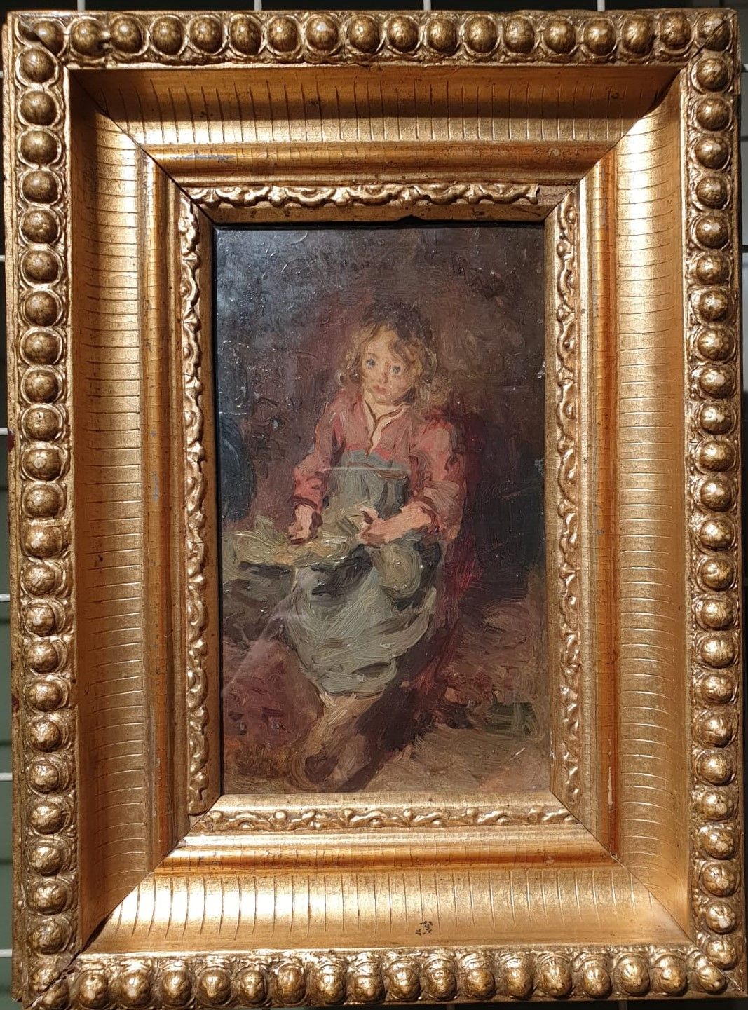 Маковский В.Е. 1846-1920 Сидящая девочка 1915