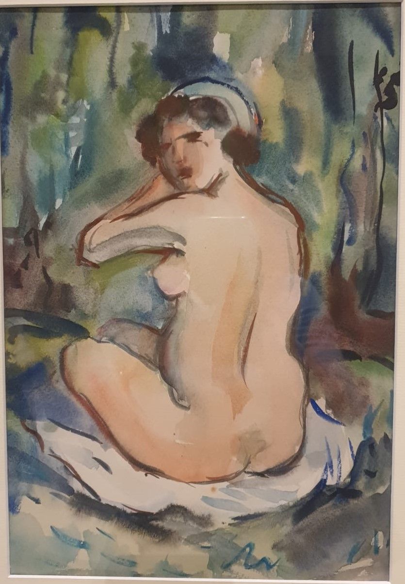 Николай Кузьмин Обнаженная в лесу (портрет Татьяны Мавриной). Конец 1930-х Бумага, акварель