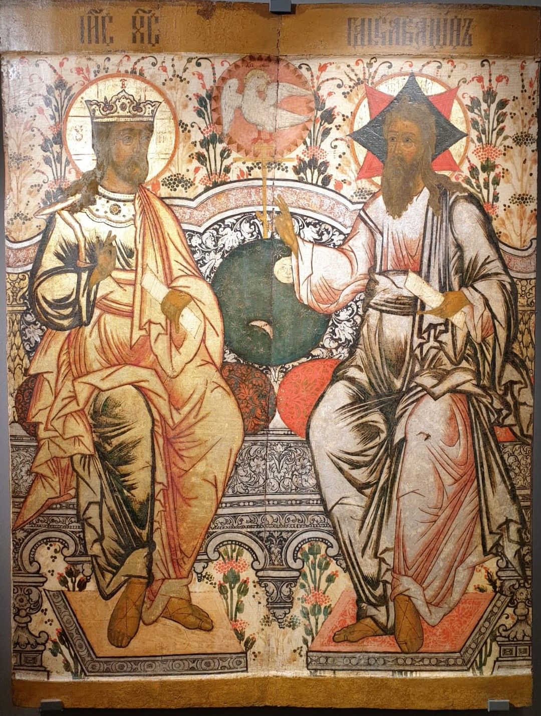 Святая Троица (Сопрестолие) Третья четверть XVII века (после 1666 года) Москва, дерево, темпера