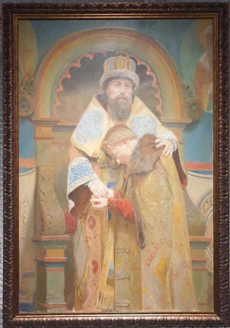 Дмитрий Белюкин (р.1962) Начало династии. Михаил Федорович Романов и патриарх Филарет 2012 холст, масло