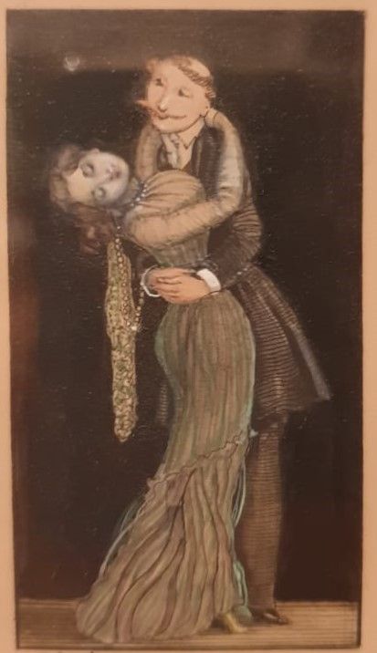 Константин Сомов Обморок 1902 Бумага, тушь, акварель, белила, кисть, перо