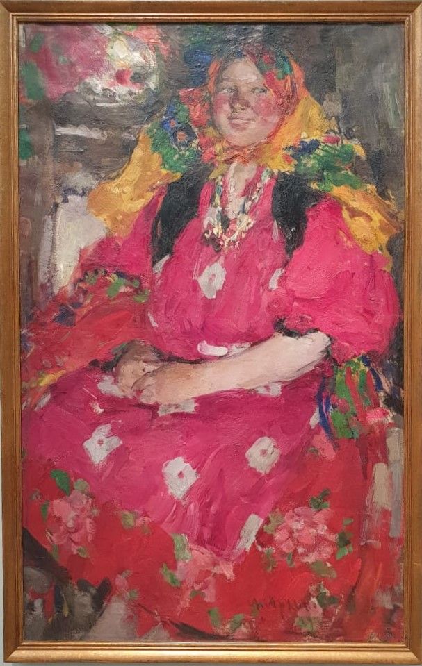 Абрам Архипов Девушка в малиновом. 1926