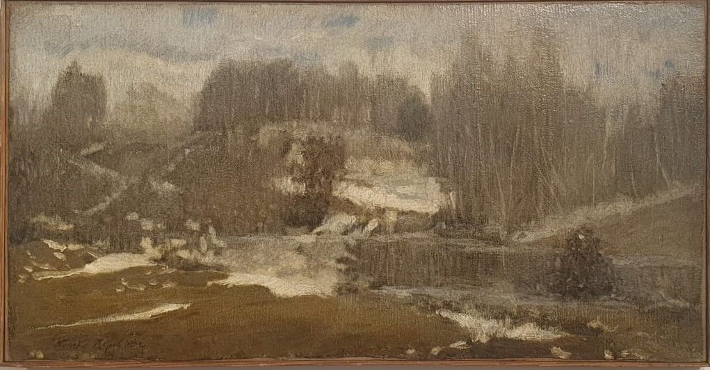 К.А.Коровин Ранняя весна. Пейзаж 1930-е годы Холст, масло