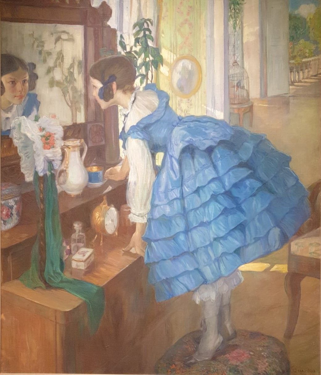 Ольга Делла-Вос-Кардовская Маленькая женщина 1910 холст, масло
