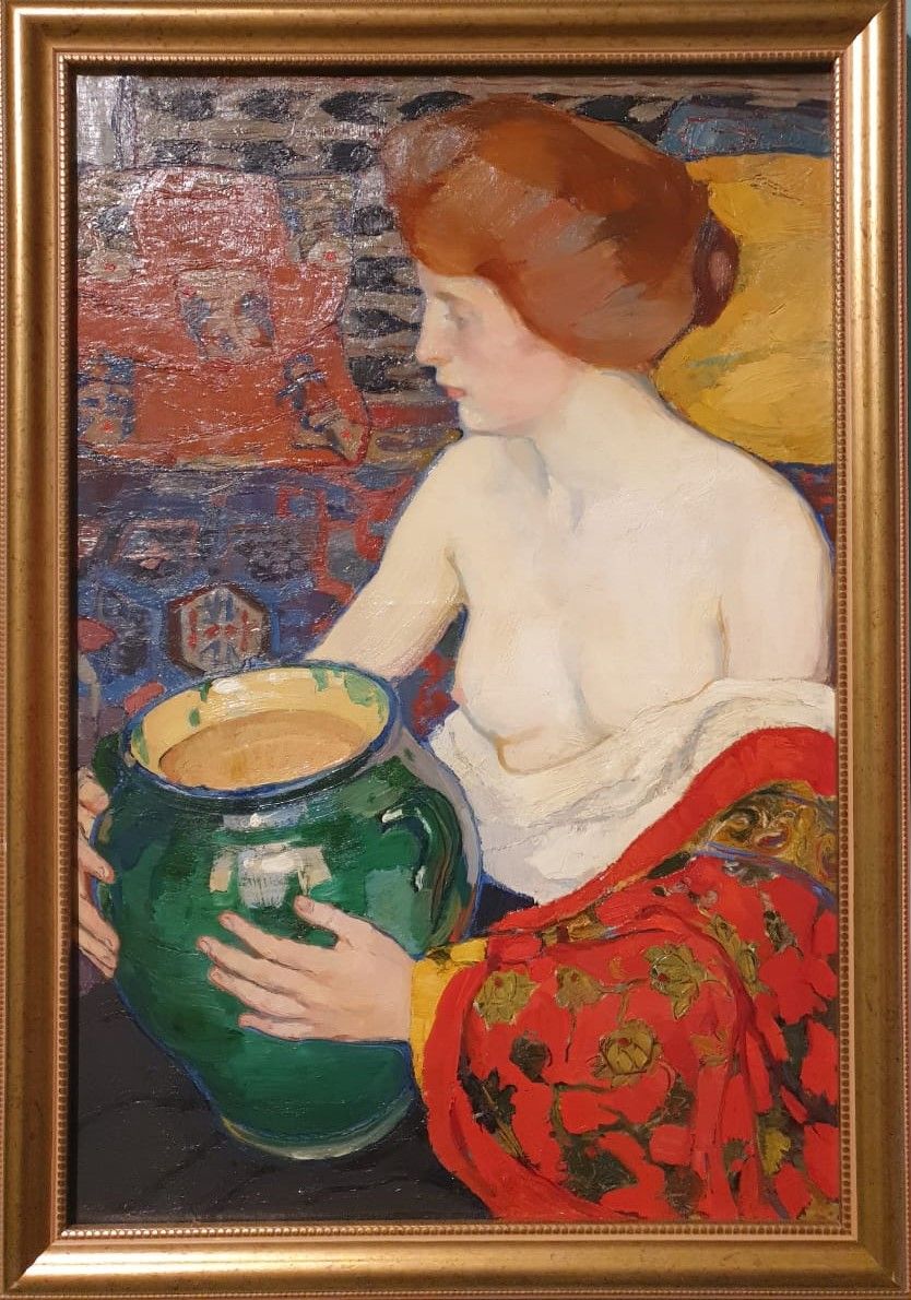 Елена Киселёва Зеленая ваза 1910 холст, масло
