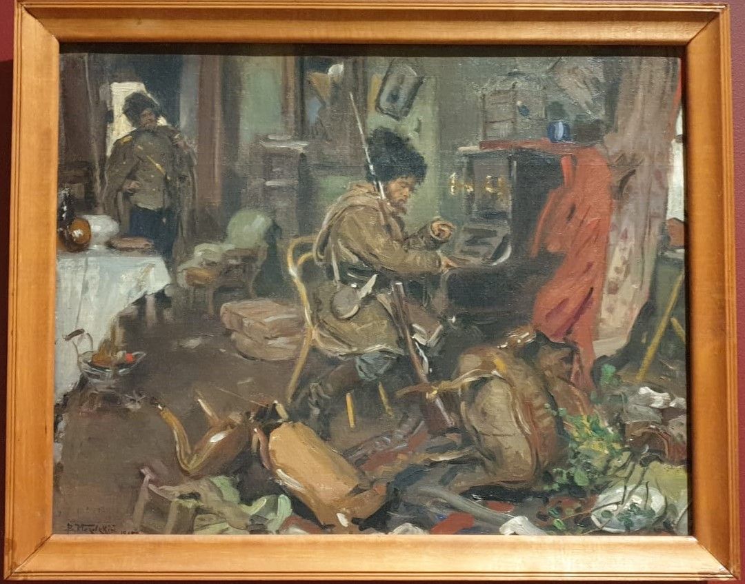 Владимир Маковский Разгромленная квартира 1915 холст на картоне, масло Государственный музей политической истории России, Санкт-Петербург