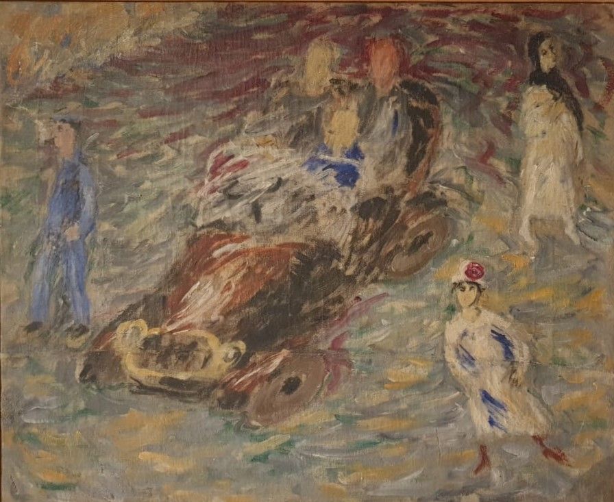 Улица, автомобиль Около 1923 холст, масло