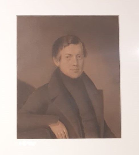 Неизвестный художник Павел Воинович Нащокин Середина 1820-х бумага тонированная, карандаш итальянский, сангина, тушь, белила