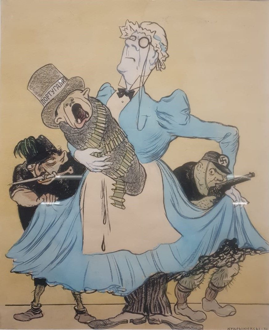 Английская гувернантка 1936 бумага, акварель, тушь