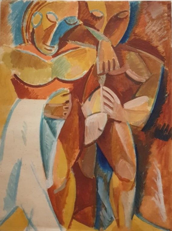 Пабло Пикассо Дружба (II) Эскиз картины. зима 1907-1908 бумага, гуашь, акварель