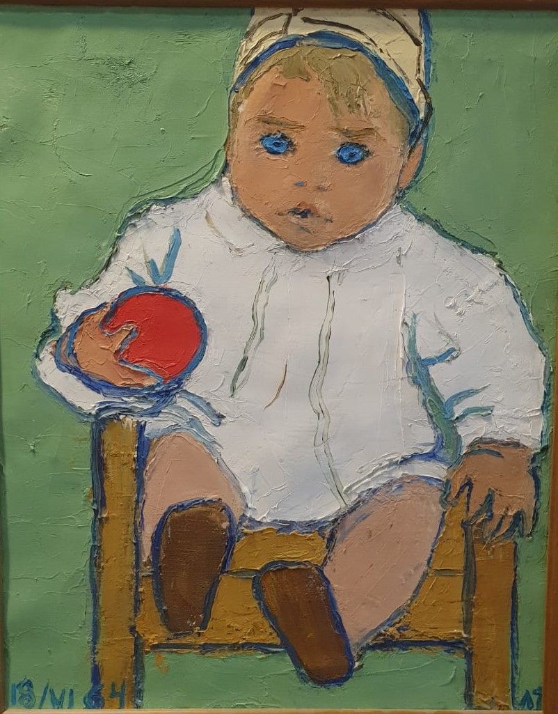 Лидия Тимошенко Андрей с красным шаром Холст, масло 1964