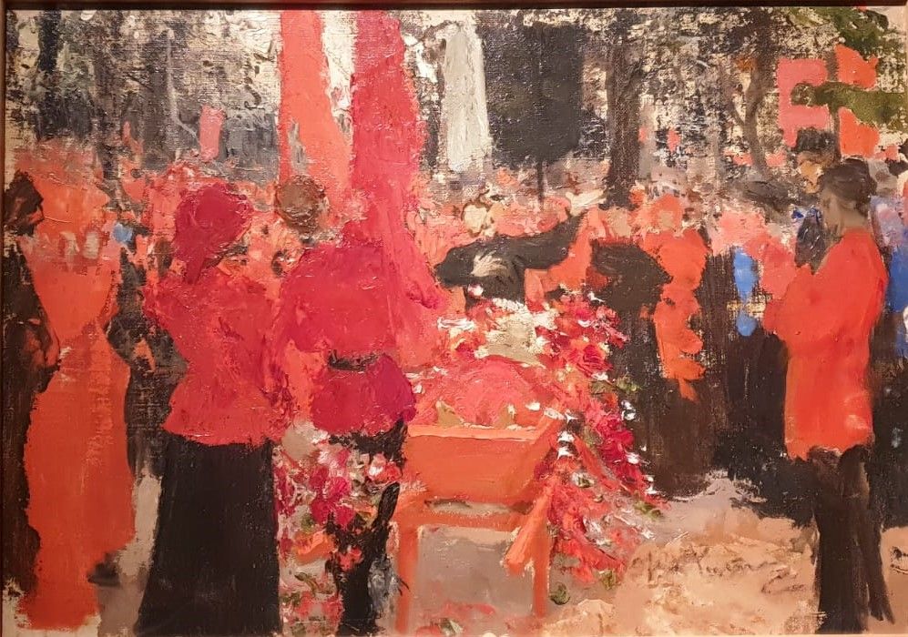 Илья Репин (1844-1930) Красные похороны. Эскиз. 1905-1906 холст, масло