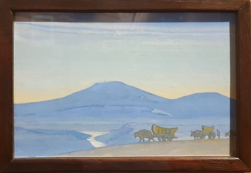 Николай Рерих (1874-1947) Караван  1931 холст на картоне, темпера