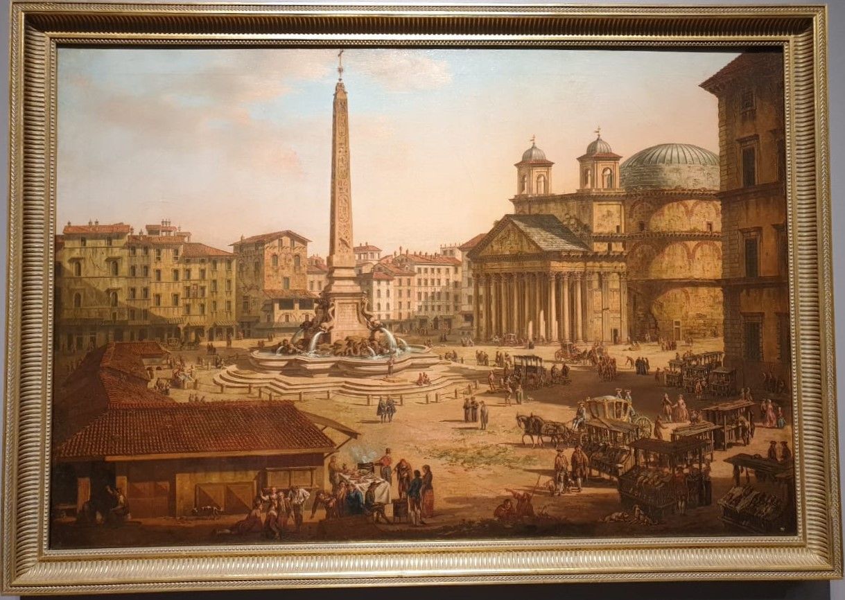 Бернардо Беллотто, прозванный Каналетто (1721-1780), Лоренцо Беллотто (около 1744-1770)  Пьяцца Ротонда с видом на Пантеон 1769 холст, масло