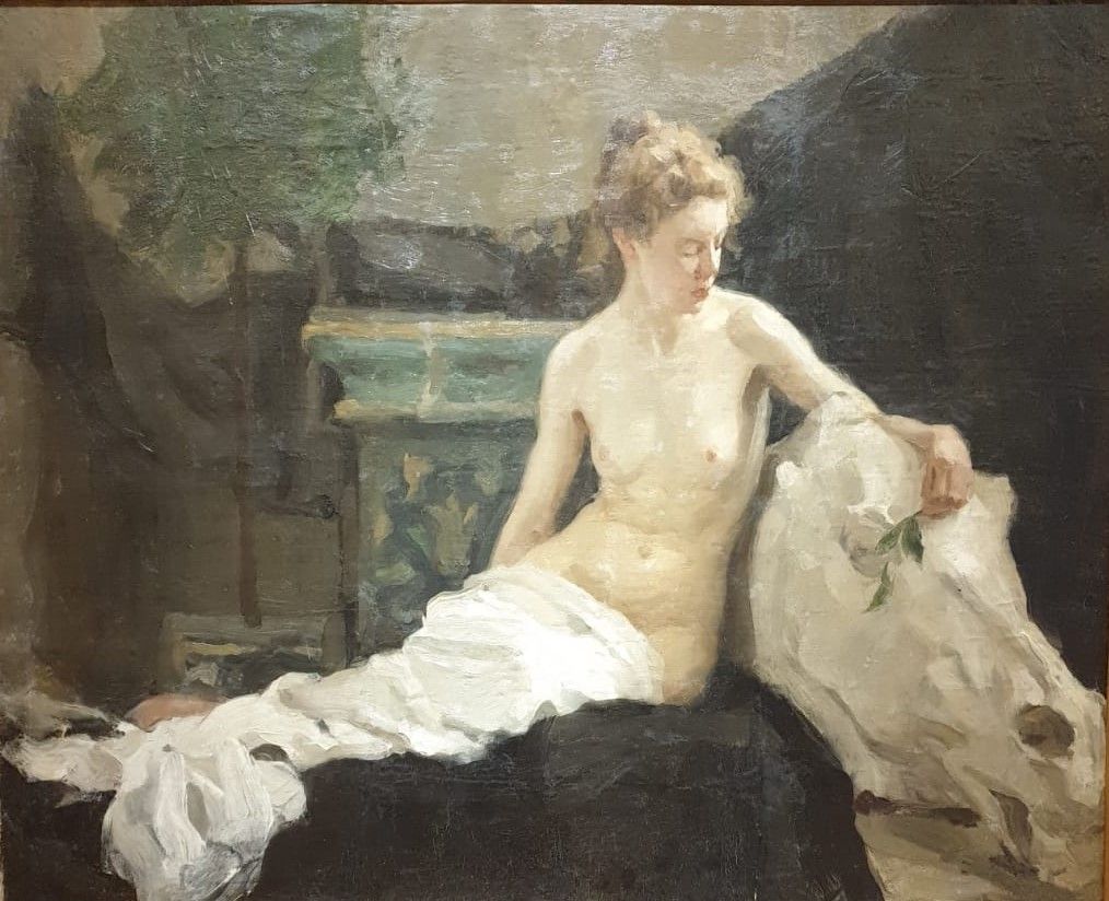 Модель и конь Селены. 1903. холст, масло