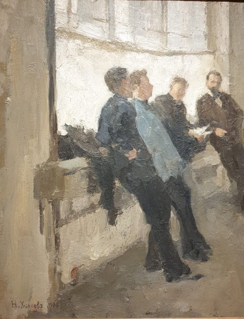 В мастерской В.А.Серова. Окно. 1900 холст, масло