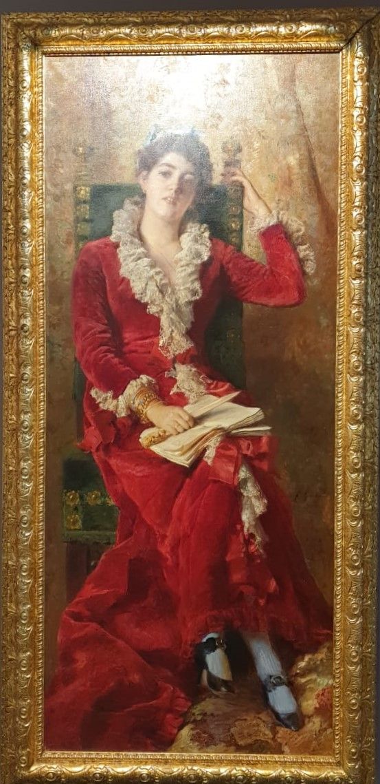 К.Маковский. Портрет Ю.П.Маковской, жены художника. 1881 холст, масло. Русский музей