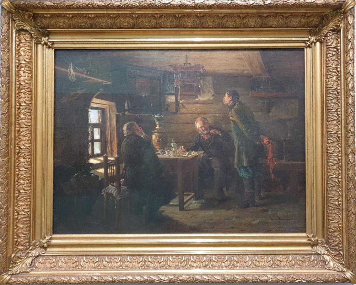 В.Маковский Любители соловьев. 1873 авторское повторение 1872-1873 холст, масло. частное собрание