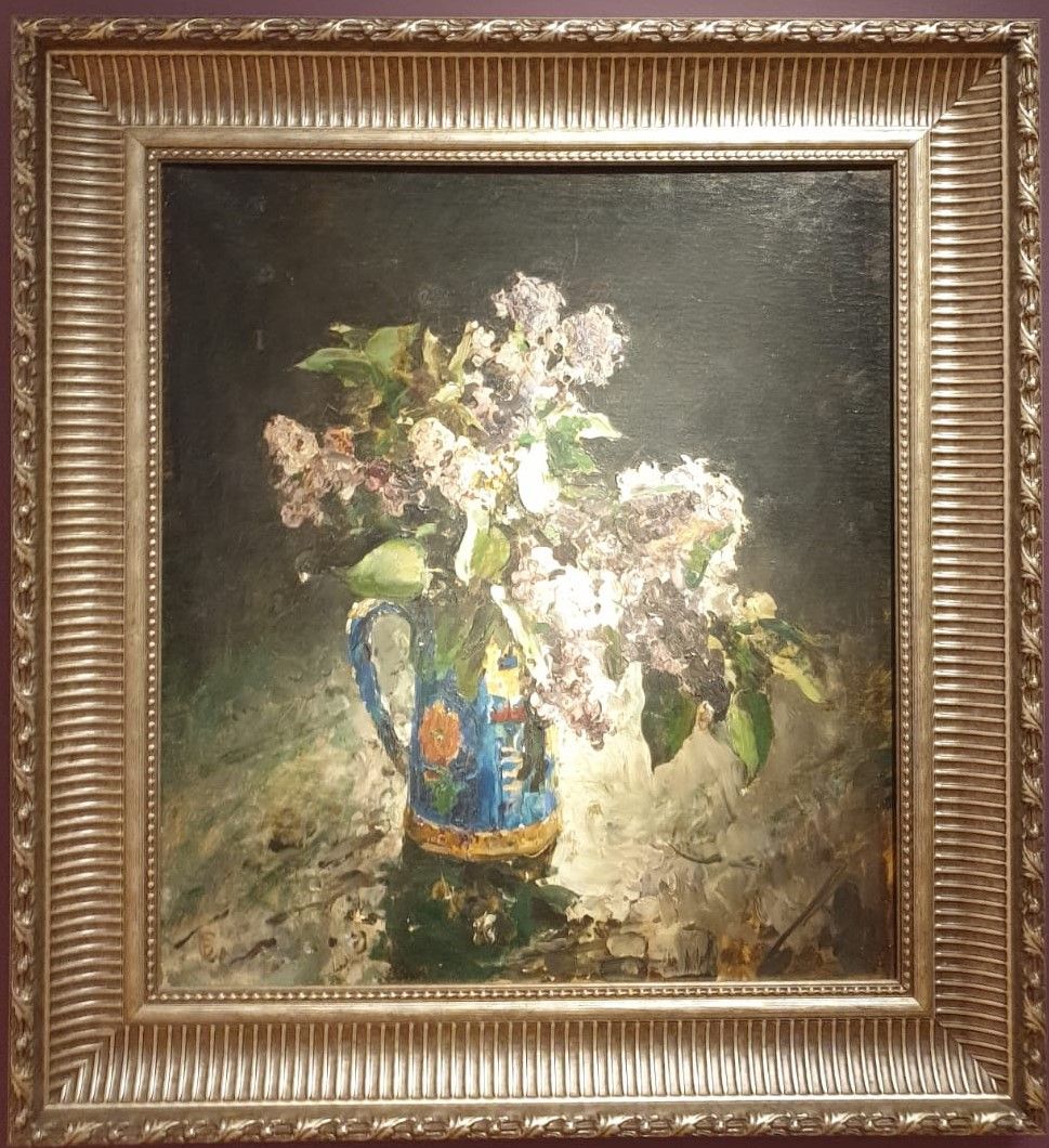 Валентин Серов (1865-1911) Букет сирени в вазе. 1887 холст, масло