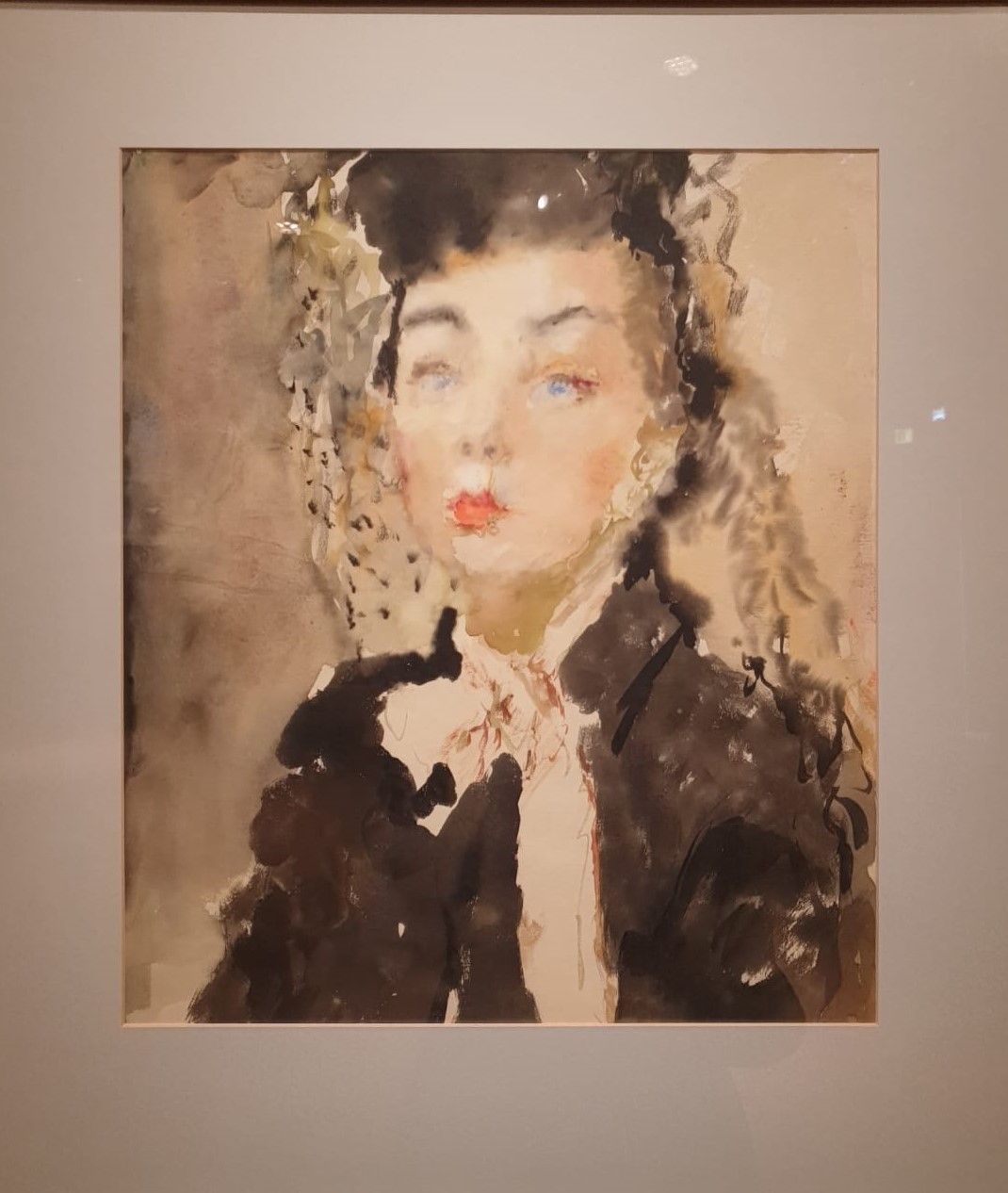 Артур Фонвизин (1882/1883-1973) Портрет Т.Б.Князевской 1950-е Бумага, акварель