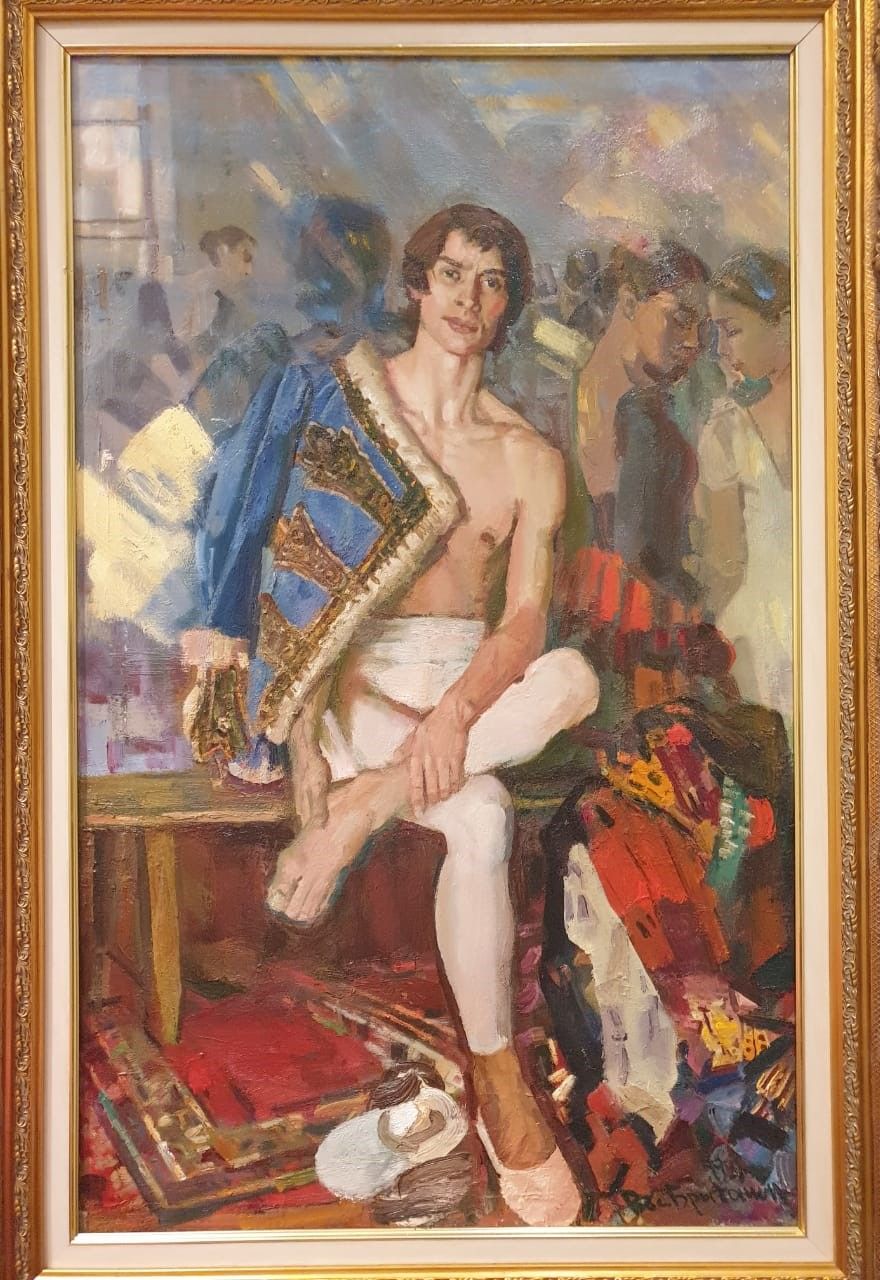 Василий Баратнюк. Нуреев в балете "Сильфида". 1989. холст, масло