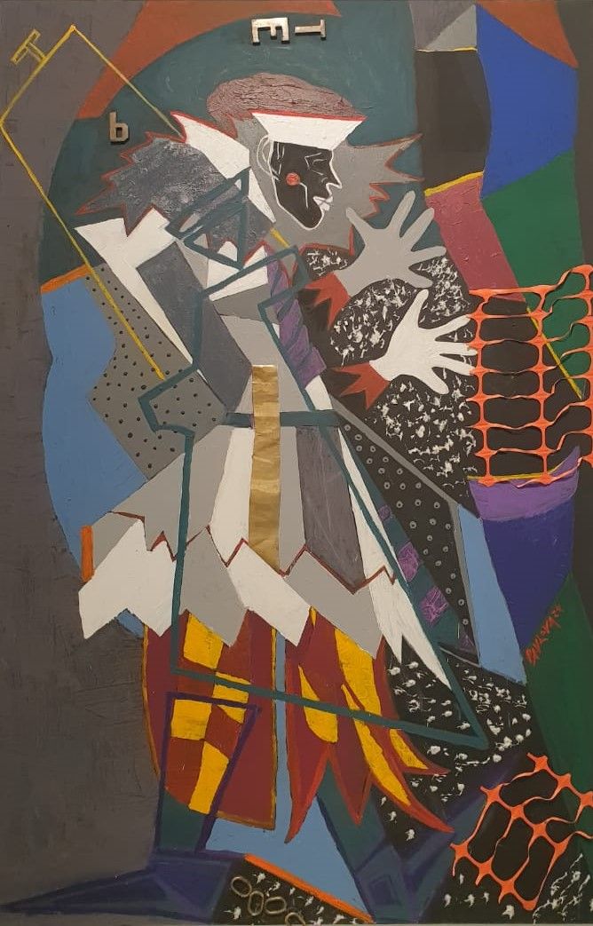 Елена Павлова. Рудольф Нуреев. Зачарованный фавн. 2024. холст, смешанная техника.