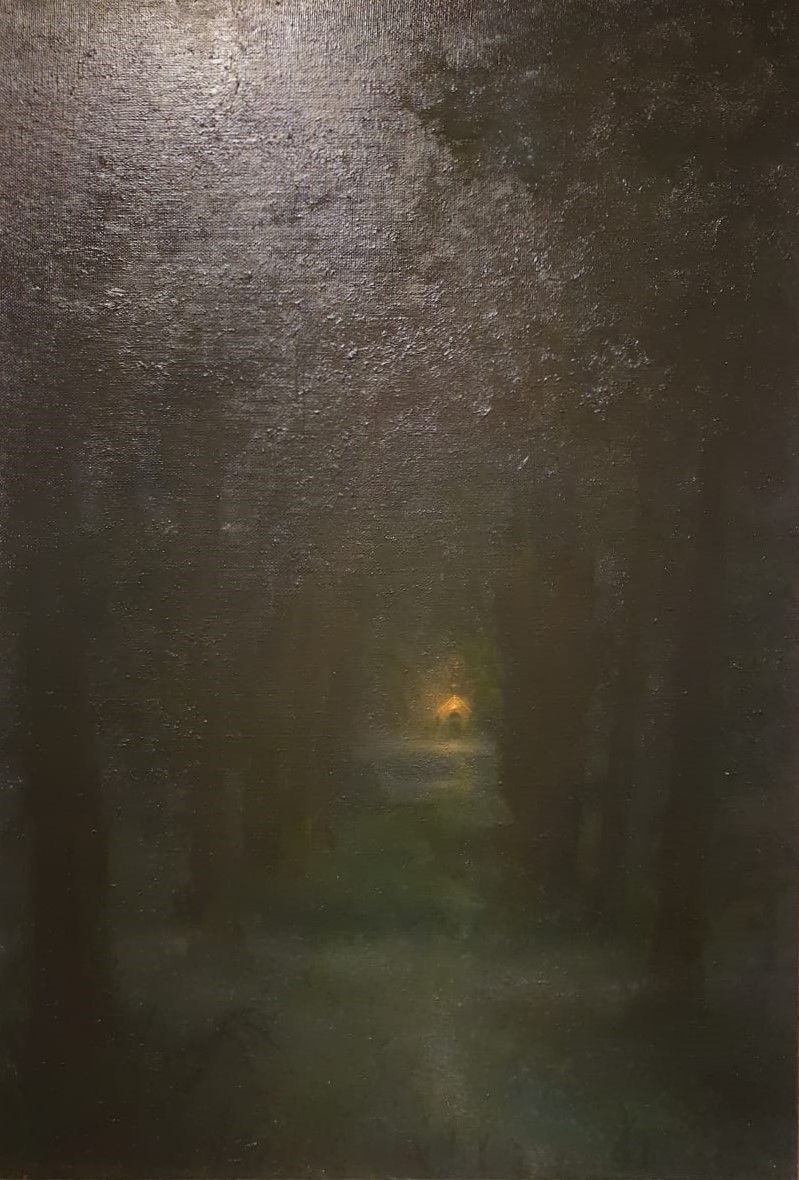 Антон Стекольщиков "К келье преподобного Иринарха". Холст, масло, 2003