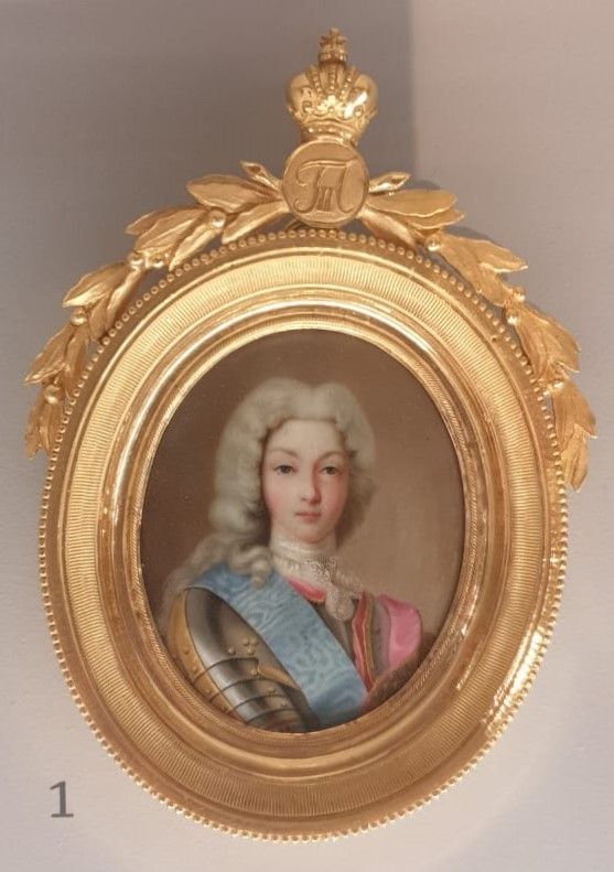 Портрет Петра II Миниатюра Россия, конец XVIII - начало XIX в. медь, эмаль