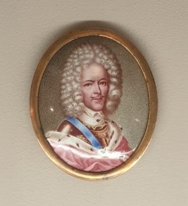 Портрет князя Александра Даниловича Меншикова Миниатюра Россия, 1710 медь, эмаль