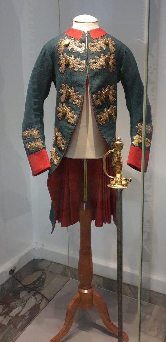 Кафтан по форме офицера лейб-гвардии Преображенского полка образца 1762 Принадлежал императору Петру III