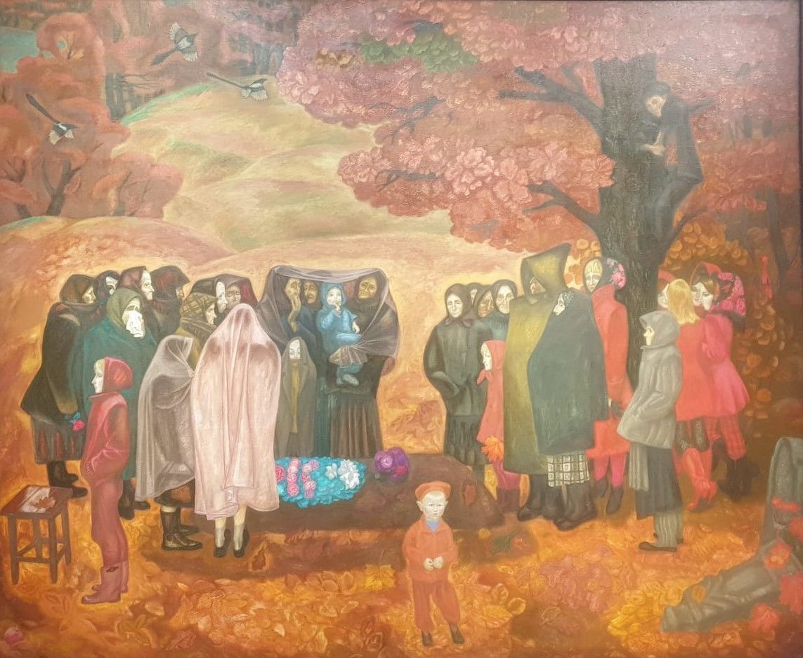 Хороший человек была бабка Анисья 1971-1973 холст, масло, темпера