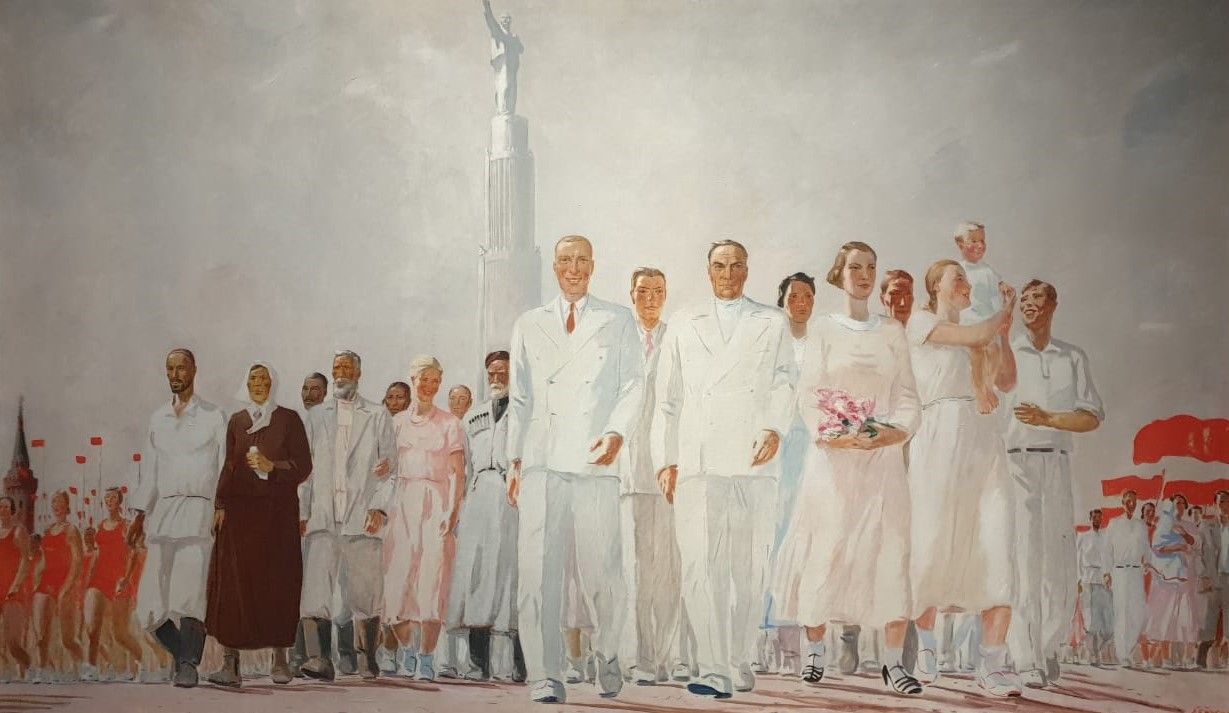 Александр Дейнека Стахановцы 1937 холст, масло