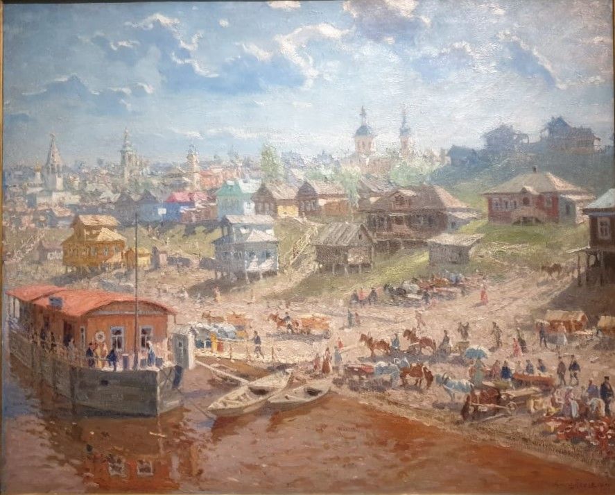 Арнольд Лаховский На Волге 1918 холст, масло