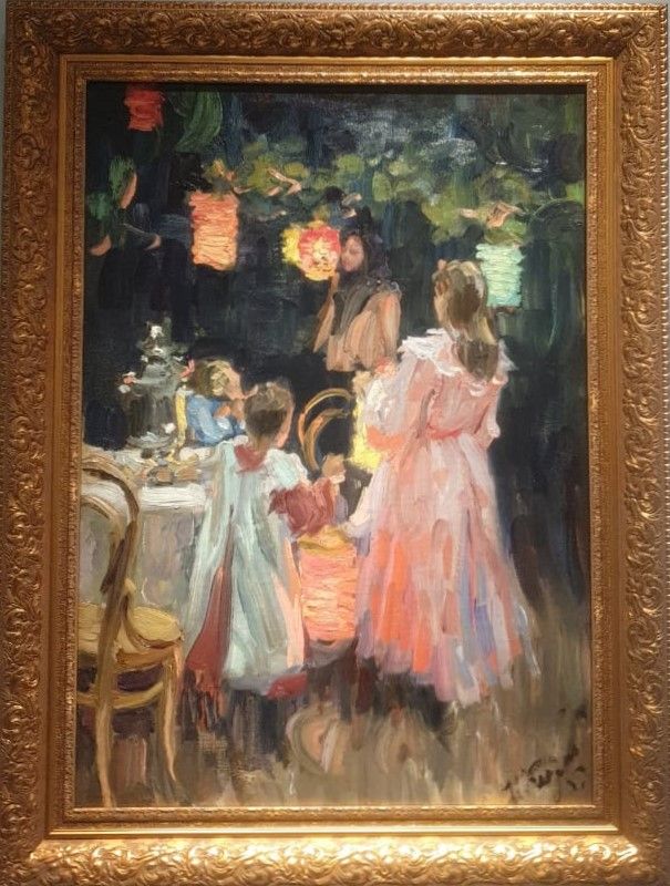Иван Куликов Фонарики в саду 1906 холст, масло
