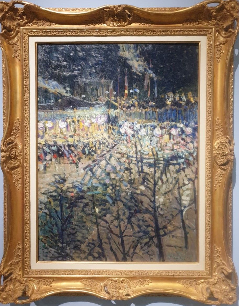 Николай Тархов Карусель 1900 картон, масло