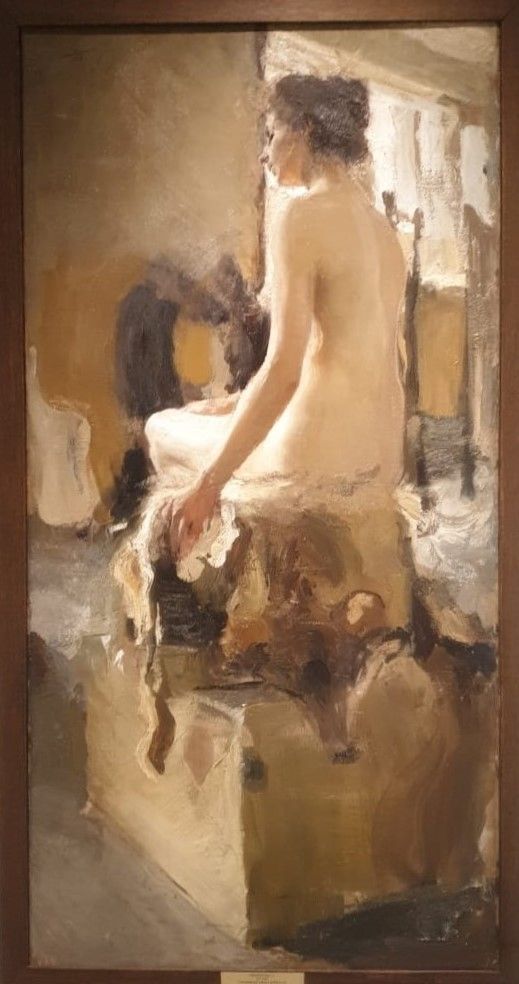 Семён Никифоров Сидящая обнаженная натурщица 1903 холст, масло