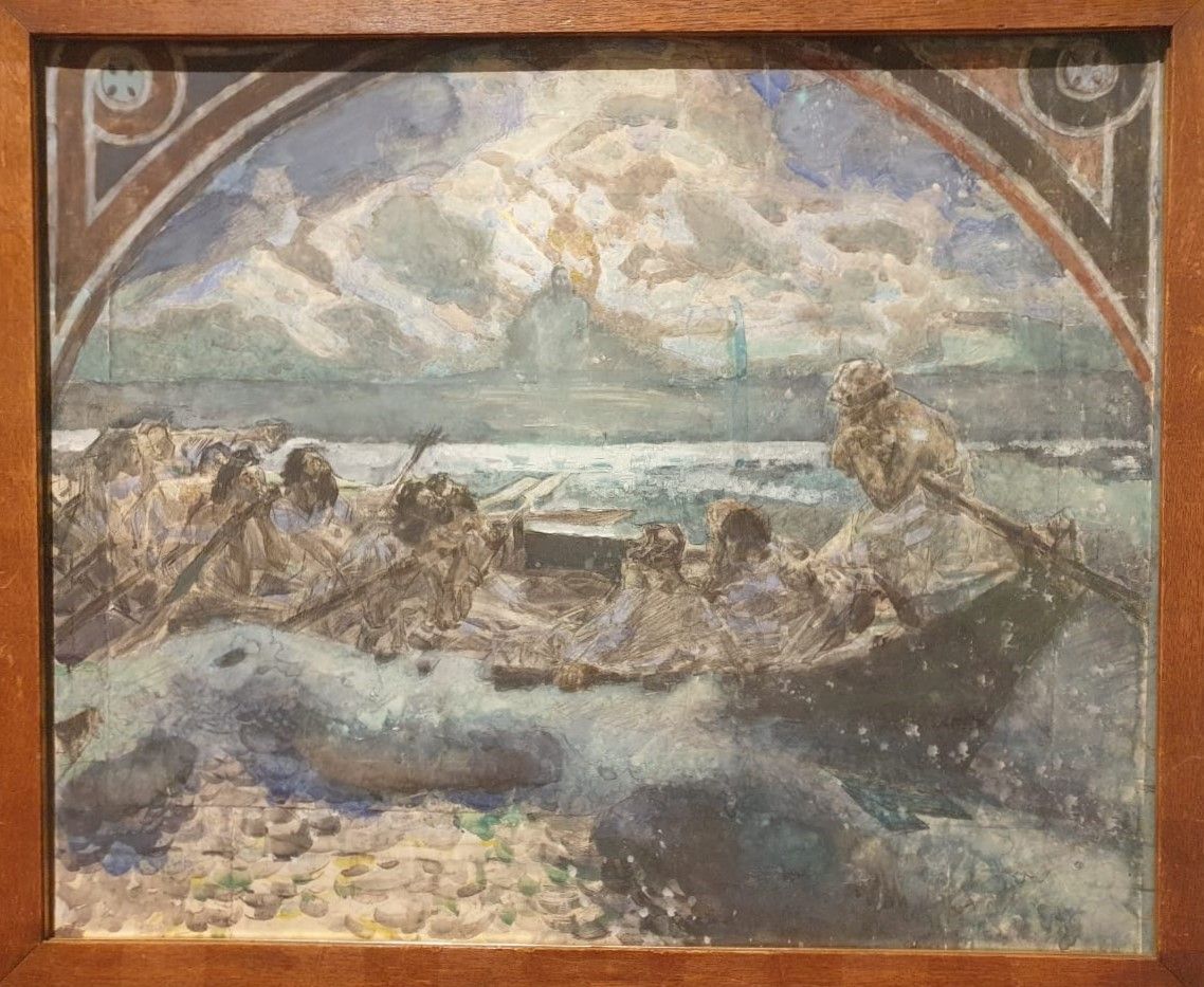 Михаил Врубель Хождение по водам 1890 бумага на картоне, акварель, белила, тушь, перо, кисть, итальянский карандаш