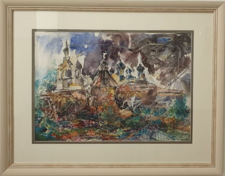 Мария Тимошина В пересветах. Из цикла "Русский север" 2004 бумага, акварель, графический лайнер