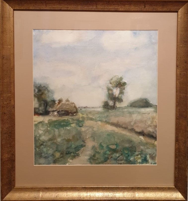 Пейзаж. Пирогово. Начало 1960-х бумага, акварель