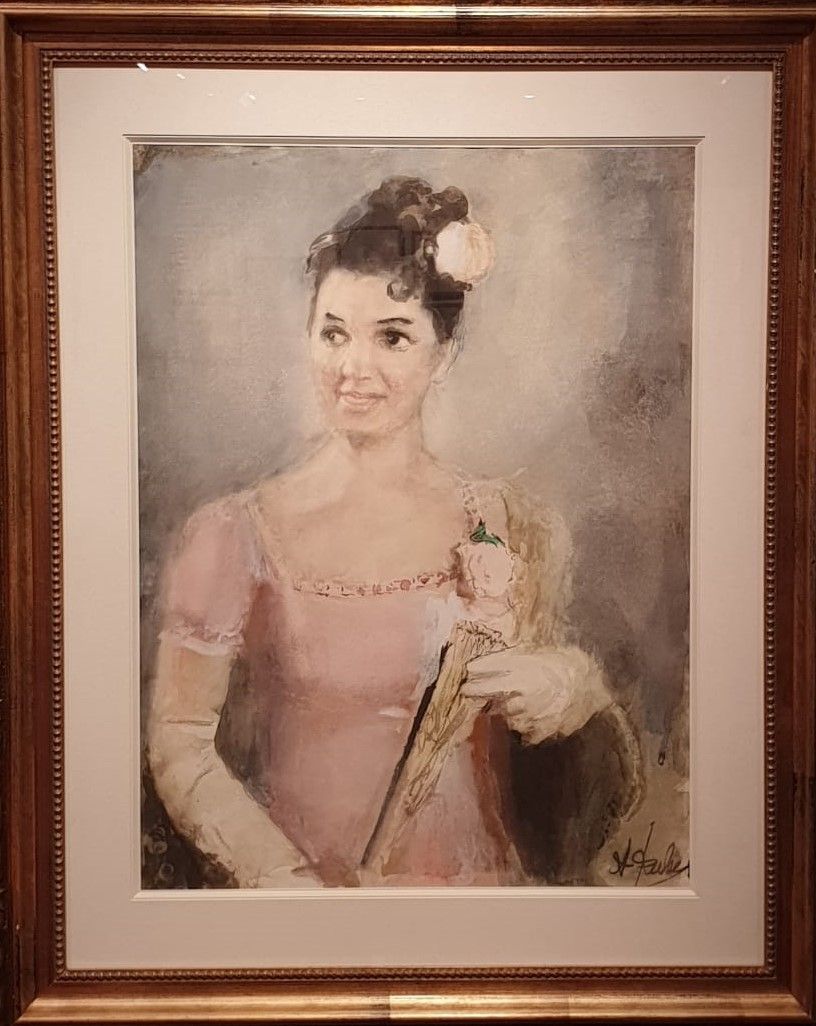 Галина Вишневская в роли Наташи Ростовой 1960-1962 Бумага, акварель