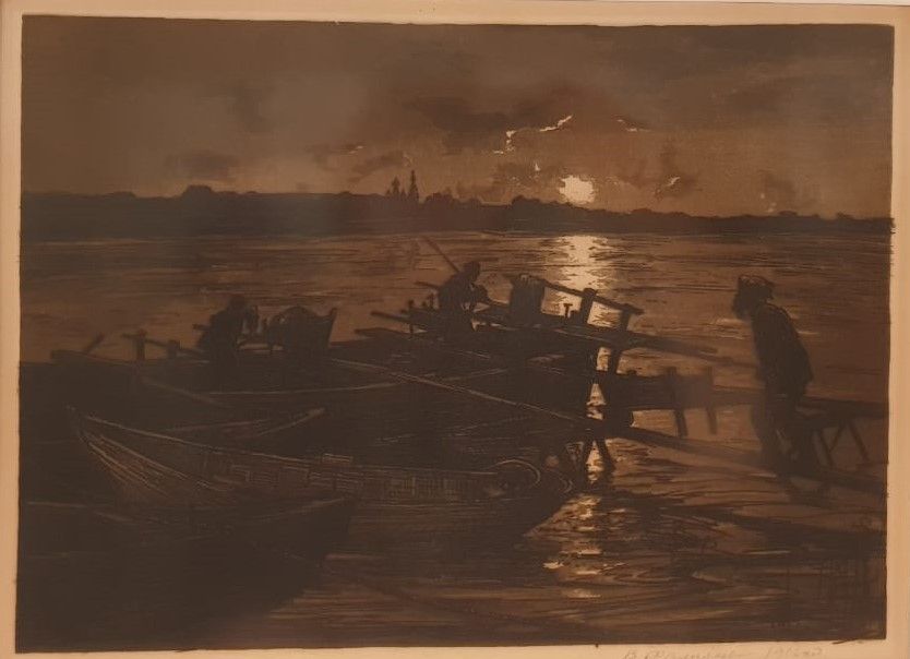Вадим Фалилеев Лист из серии Волга 1916 бумага, офорт, акватинта
