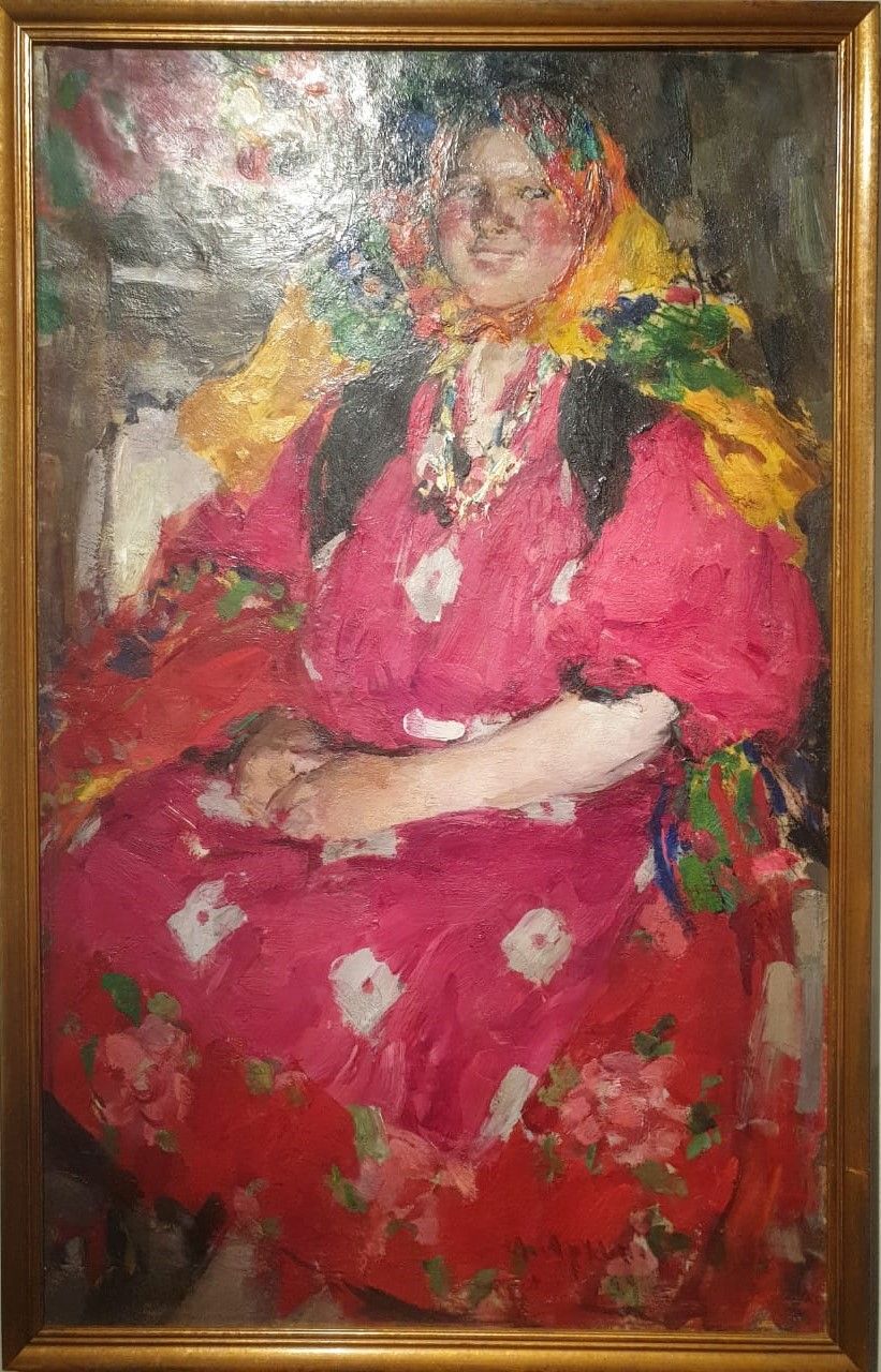 Абрам Архипов Девушка в малиновом 1926
