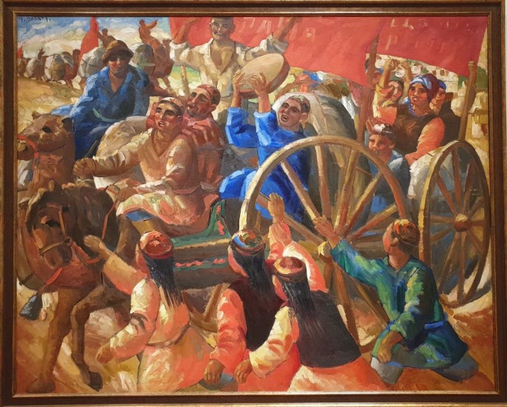 Александр Волков Красный обоз 1932 холст, масло