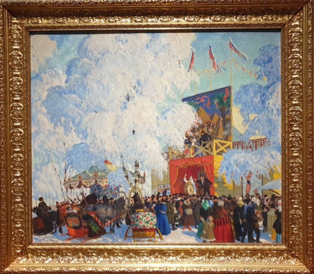 Балаганы 1917 холст, масло