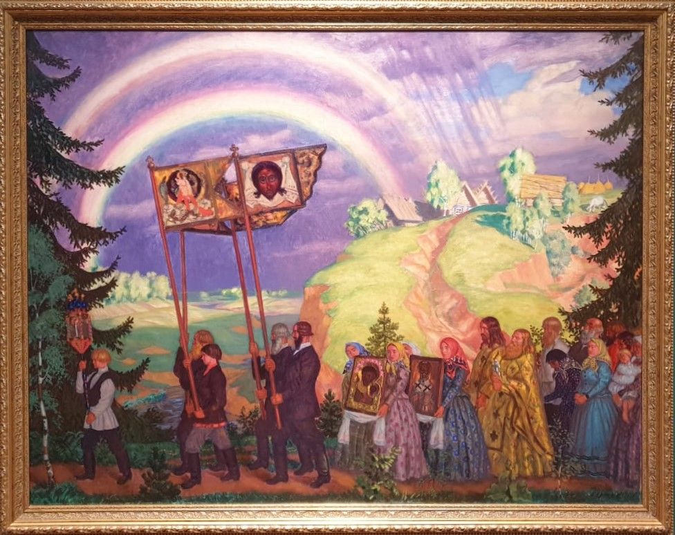 Крестный ход 1915 холст, масло