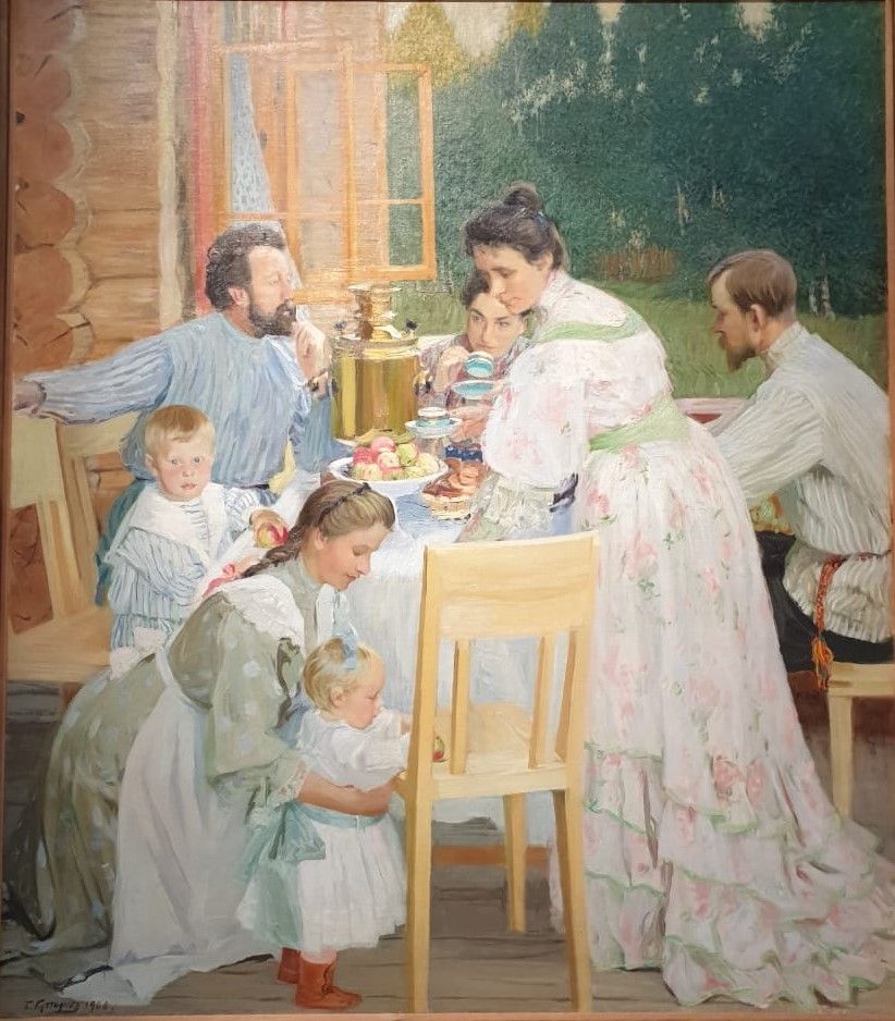 На террасе 1906 холст, масло
