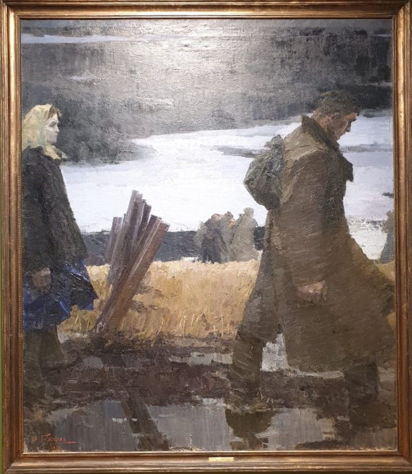 Владимир Гаврилов За Родную землю (В народное ополчение) 1959 холст, масло