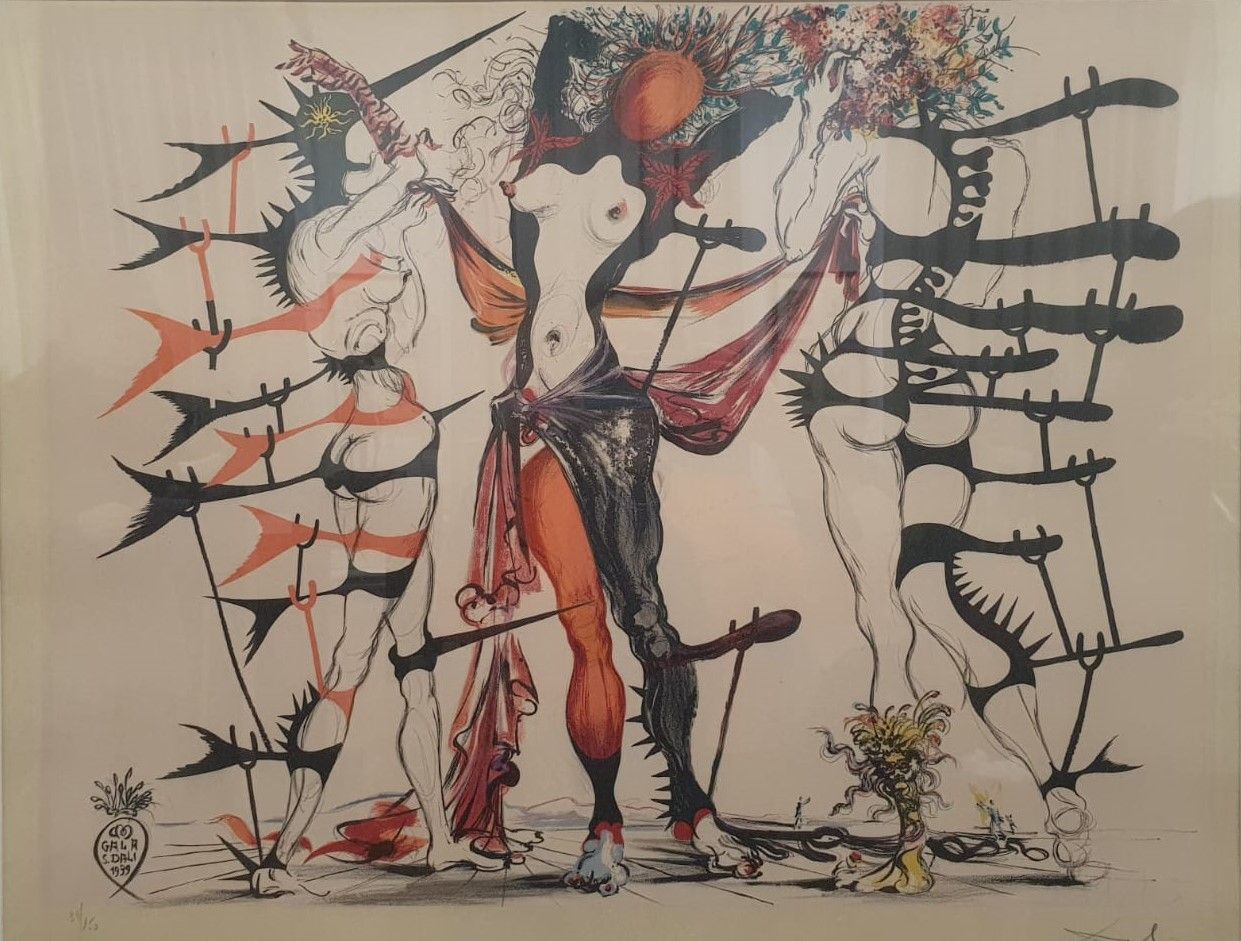 Сальвадор Дали Женщины-цветы Бумага, цветная литография 1970